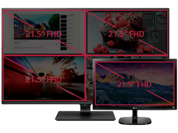 Four displays can be shown simultaneously