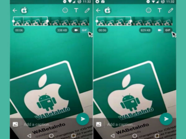 Video to GIF converter button