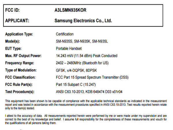 Galaxy Note 7R gets FCC certification