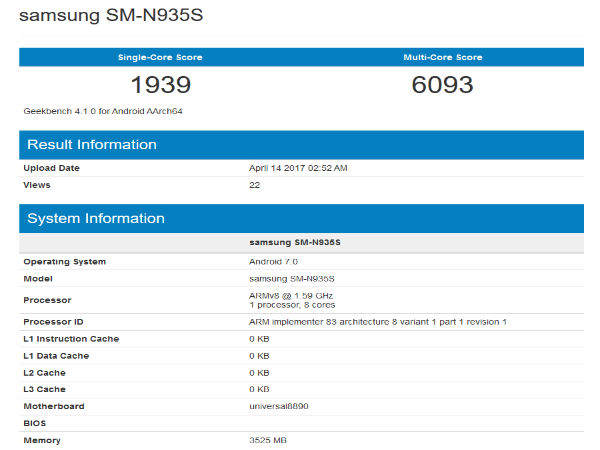 Exynos SoC revealed by GeekBench
