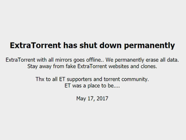 Popular torrent site ExtraTorrent shuts down permanently