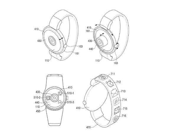 Samsung patents smartwatch with camera and tablet with rolling screen 