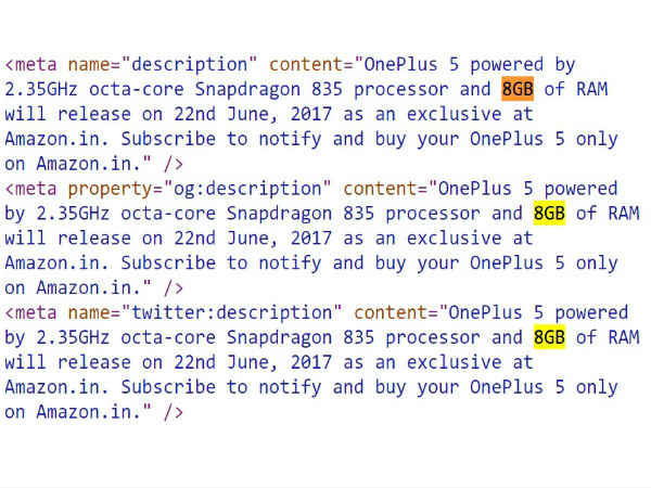 OnePlus 5 will be featuring 8GB RAM: WIll likely come in two variants