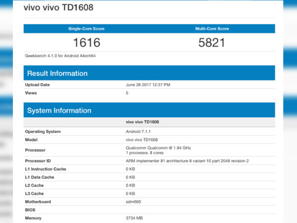 Benchmark listings of alleged Vivo X9s reveal its specs before launch