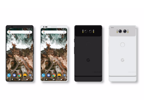 Google Pixel 2 render shows near bezel-less display, dual rear cameras Google Pixel 2 render shows near bezel-less display, dual rear cameras
