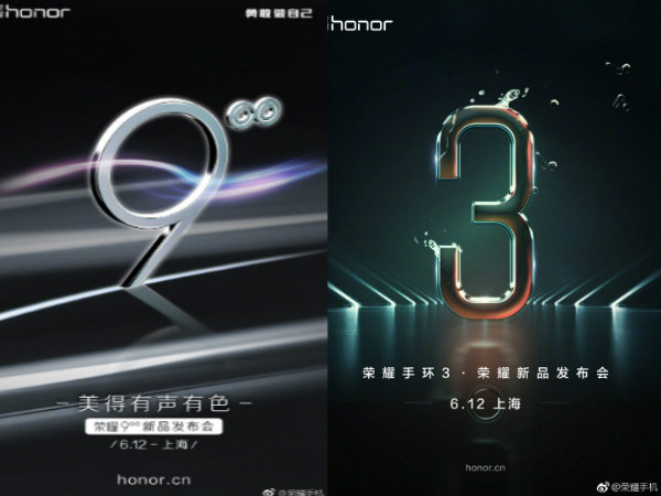 Huawei Honor 9 and Honor Band 3 to be unveiled on June 12