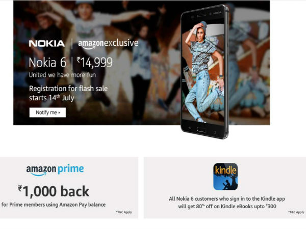 Nokia 6 to be priced at Rs. 14,999, tips leaked Amazon listing