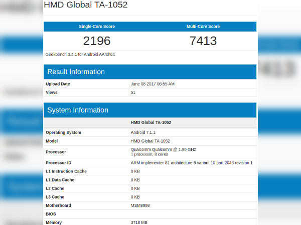 Nokia 9 hits Geekbench again; this time with 4GB RAM