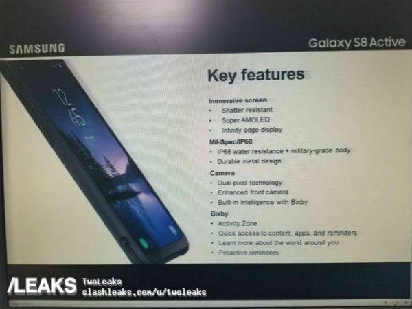 Similar specifications as Galaxy S8