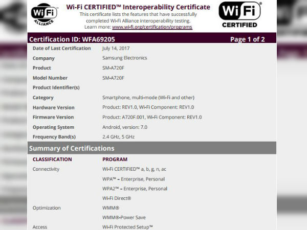 Samsung Galaxy A7 (2017) to start receiving Android Nougat update soon