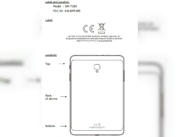 Samsung Galaxy Tab A 8.0 (2017) passes through the FCC