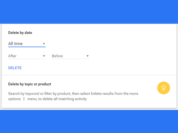 What all can you do with My Activity settings on Google