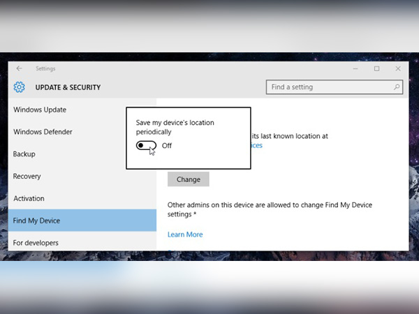 How to enable Windows laptop tracking feature