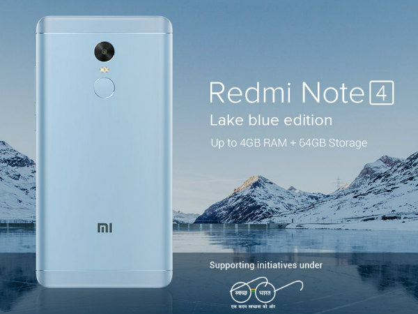 Xiaomi Redmi Note 4 gets a new paint job: Lake Blue edition launched Xiaomi Redmi Note 4 gets a new paint job: Lake Blue edition launched