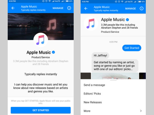 Now you can stream music inside Facebook Messenger