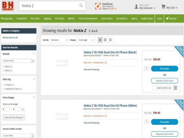 Nokia 2 price revealed by an online retailer in the US