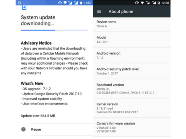Nokia 6 receives Android 7.1.2 Nougat update