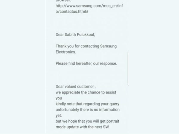 Samsung Galaxy S8's camera may soon get Portrait Mode 