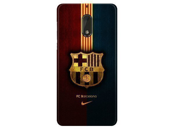 Printed Back Cover For Nokia 6 3D Designer FC barcelona Plastic Case By Highbrow