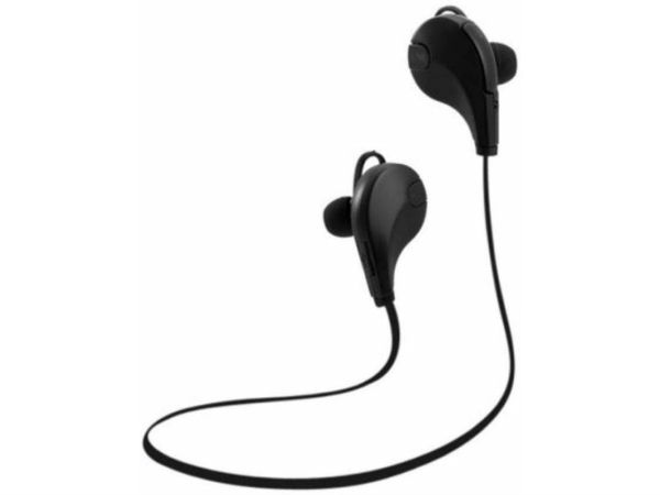 MOBONE Black QY7 Jogger Bluetooth-03 Headset with Mic  (Black, In the Ear)