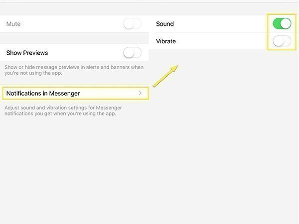 Deactivate notifications