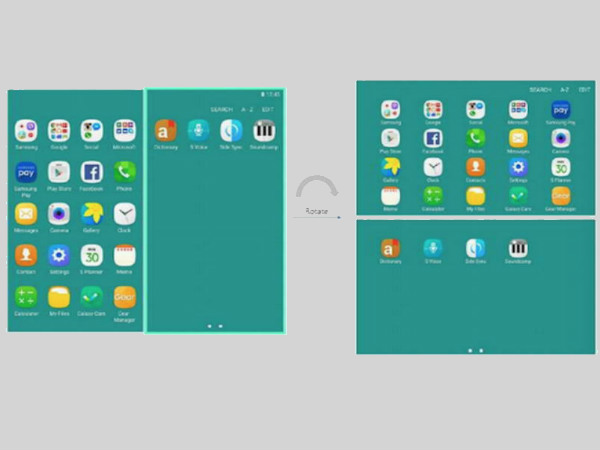 Samsung Galaxy X user interface revealed in a new patent leak - Gizbot News
