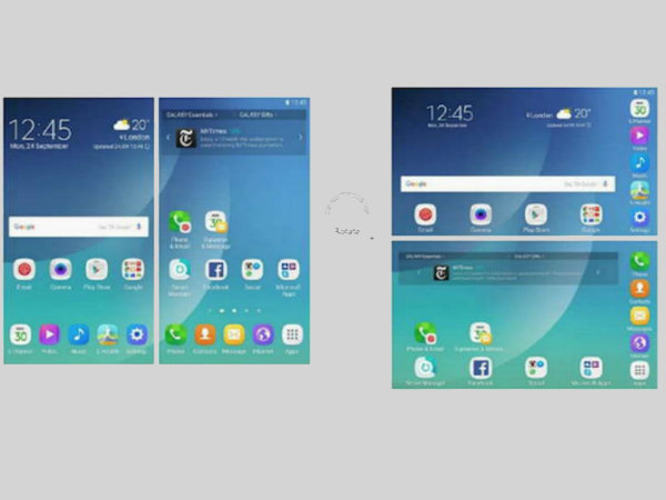 Samsung Galaxy X user interface revealed in a new patent leak