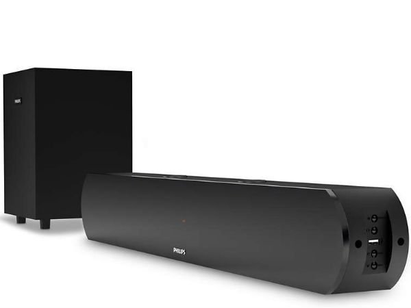 60% off on Philips HTL1031 2.1 Channel Soundbar Speakers with Subwoofer (Black)