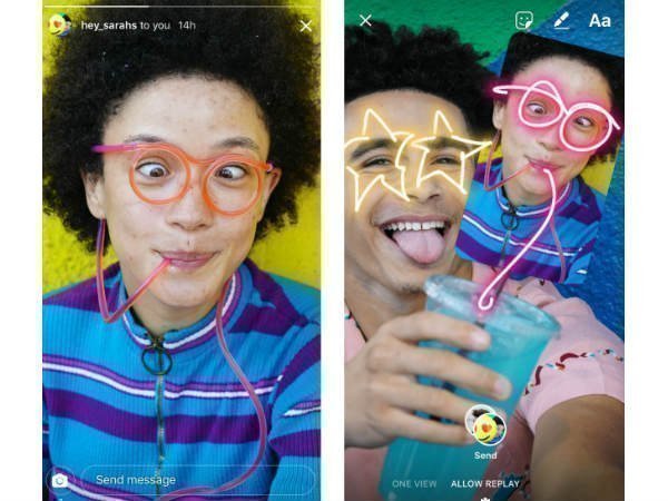 Remix and Replay option in Direct messages