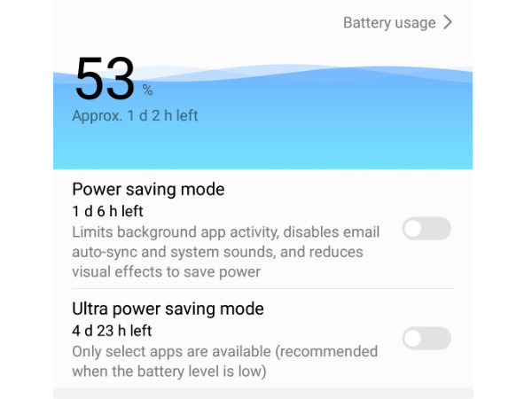 Power Saving and Ultra Power Saving Mode 