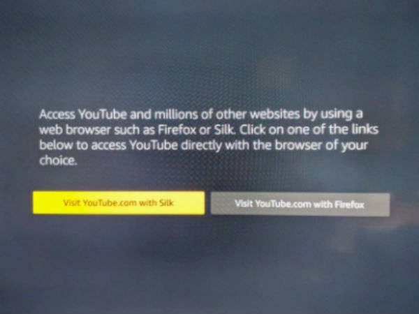  Amazon Fire TV devices no longer have access to YouTube app