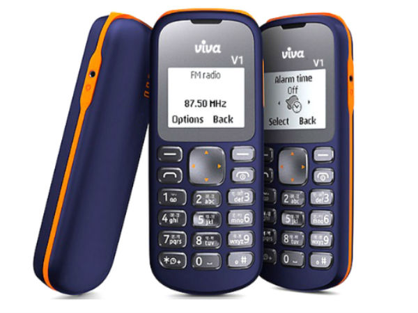 Viva V1 feature phone launched in India; costs a mere Rs. 349 - Gizbot News