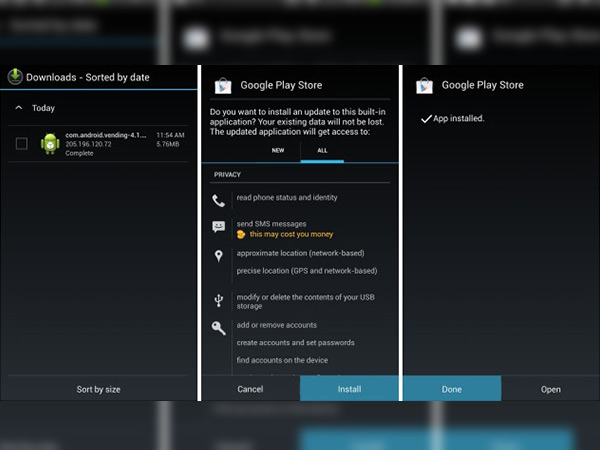 Avoid sideloading apps 
