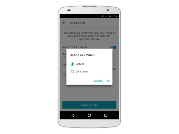 Enable instant auto lock