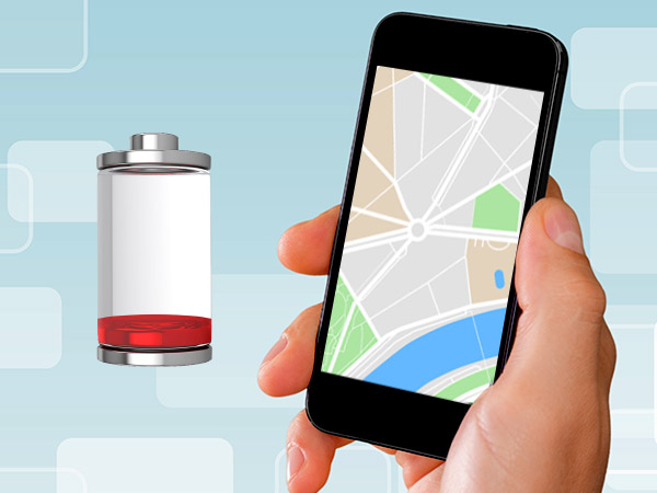 Battery status while sharing location