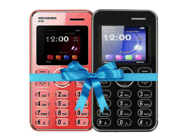 Combo Of 2 Basic Phone Kechoda K116 (Red & Black) @Amazon