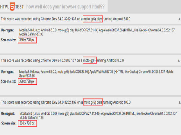 Moto G6, G6 Plus and G6 Play to sport 18:9 aspect ratio display Moto G6, G6 Plus and G6 Play to sport 18:9 aspect ratio display