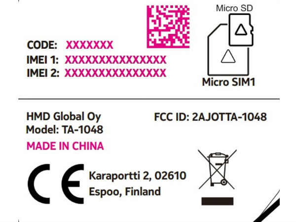 New Nokia feature phone with model number TA-1048 certified by FCC