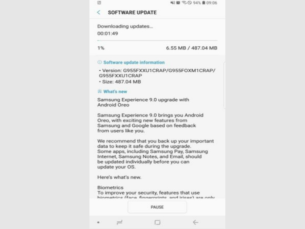 Samsung Galaxy S8 and Galaxy S8+ stable Android Oreo update released