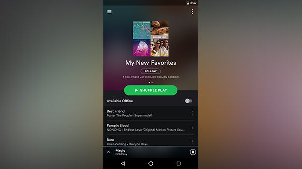 Be choosy about the song that you want to save in your library
