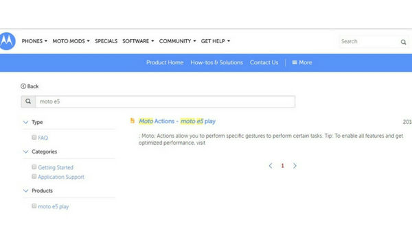 Motorola Moto E5 spotted on official website ahead of launch