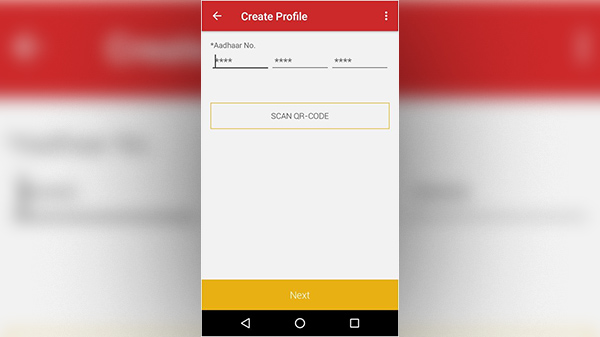 Store three Aadhaar profile