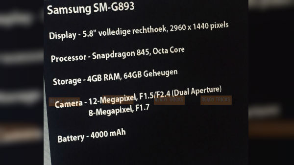 Alleged Samsung Galaxy S9 Active spotted with Snapdragon 845, 4GB RAM 