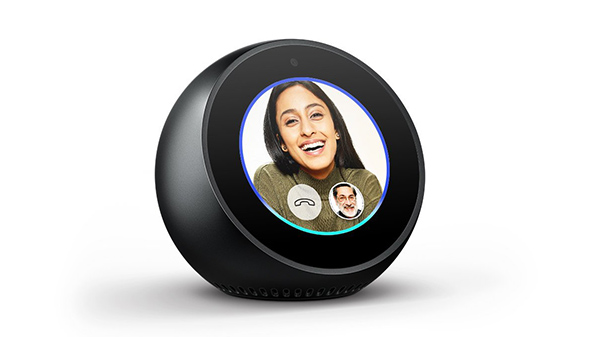 Amazon's Echo Spot lets you watch videos on its circular display