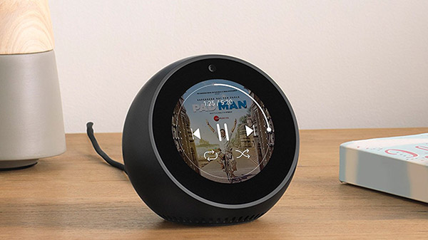 Amazon's Echo Spot lets you watch videos on its circular display