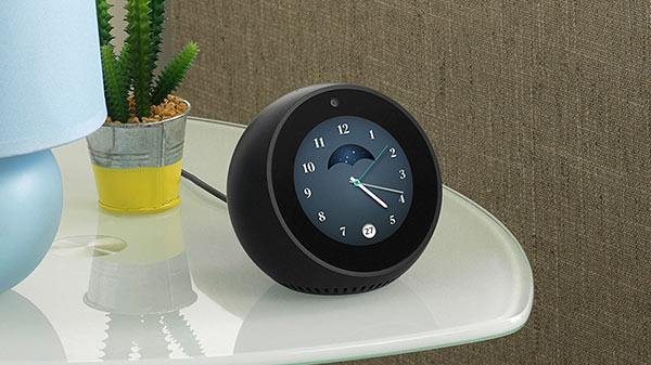 Amazon's Echo Spot lets you watch videos on its circular display