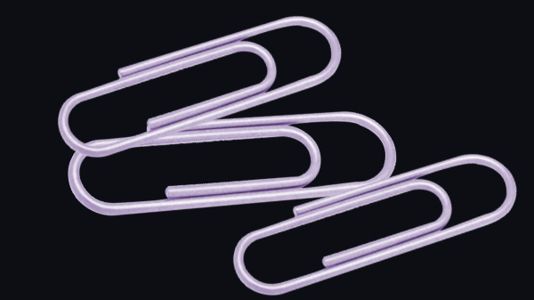 A heated paperclip