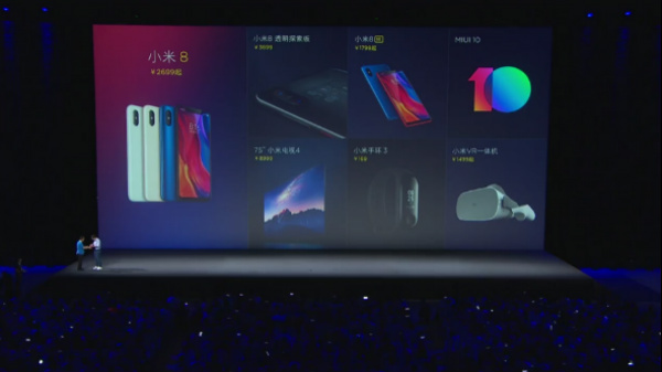 Xiaomi Mi 8, Mi Band 3, MIUI 10 and Mi VR Headset announced