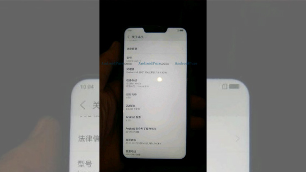 Alleged Lenovo Z5 live image shows display notch
