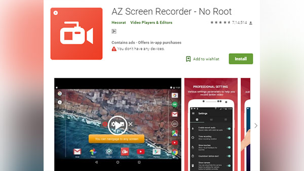 AZ Screen Recorder – No Root: